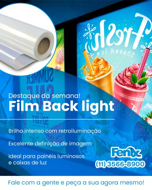 Filme Back Light Brilho e Fosco